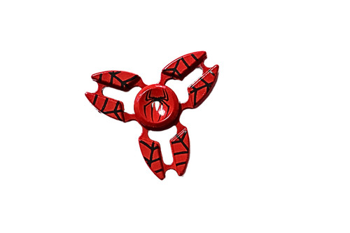 Red spiderman metal fidget - red,