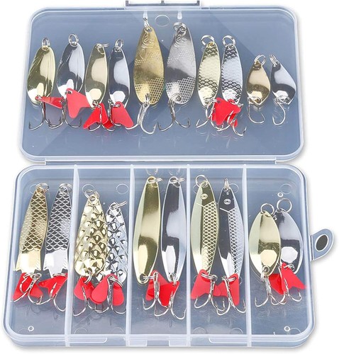 Set pezzi spinner pesca - set, 20